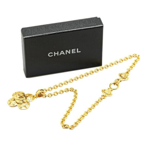 CHANEL Gold Coco Mark Necklace - Picture 4 of 5